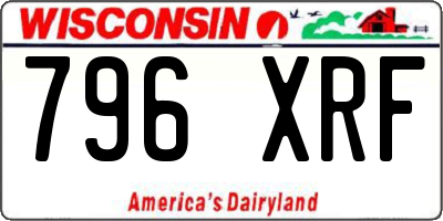 WI license plate 796XRF