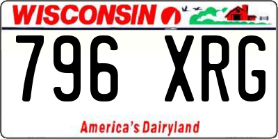WI license plate 796XRG