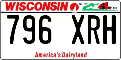 WI license plate 796XRH