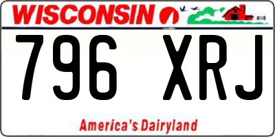 WI license plate 796XRJ