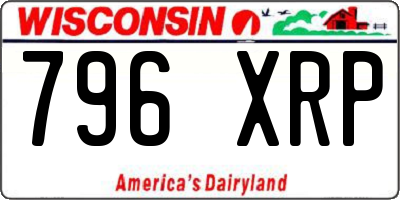 WI license plate 796XRP