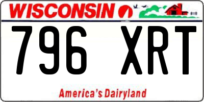 WI license plate 796XRT