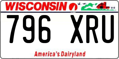 WI license plate 796XRU
