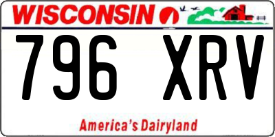 WI license plate 796XRV