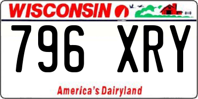 WI license plate 796XRY
