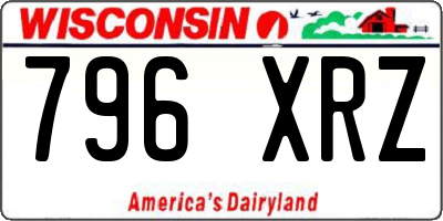 WI license plate 796XRZ