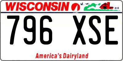 WI license plate 796XSE