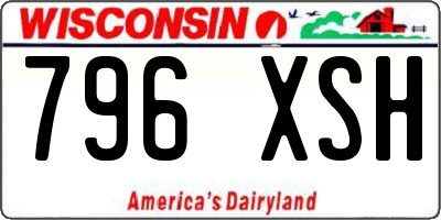 WI license plate 796XSH