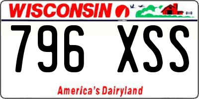 WI license plate 796XSS