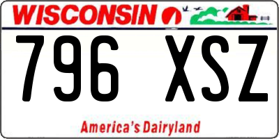 WI license plate 796XSZ