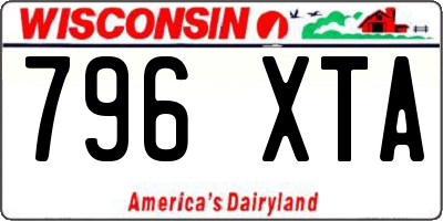 WI license plate 796XTA