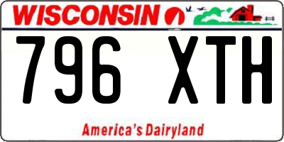 WI license plate 796XTH
