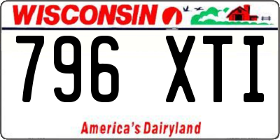 WI license plate 796XTI