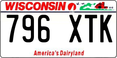 WI license plate 796XTK