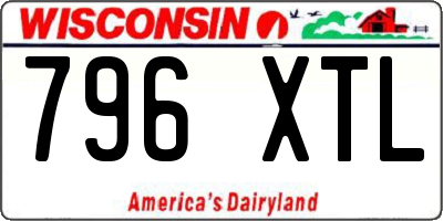WI license plate 796XTL