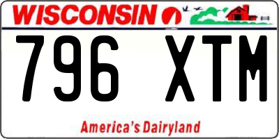 WI license plate 796XTM
