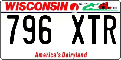 WI license plate 796XTR