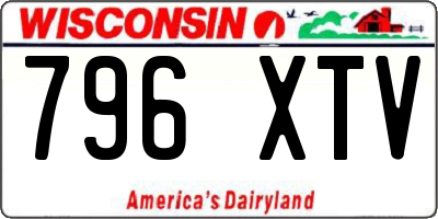 WI license plate 796XTV