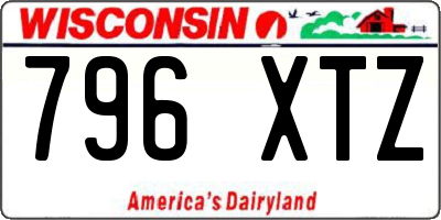 WI license plate 796XTZ