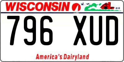 WI license plate 796XUD