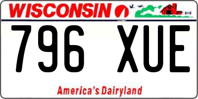 WI license plate 796XUE