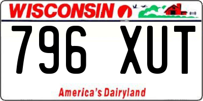 WI license plate 796XUT