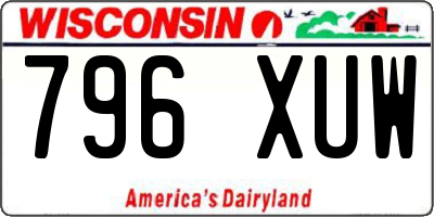 WI license plate 796XUW