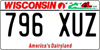 WI license plate 796XUZ