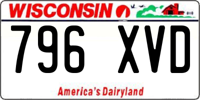 WI license plate 796XVD