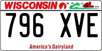 WI license plate 796XVE