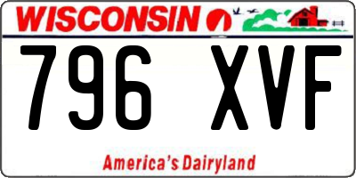 WI license plate 796XVF