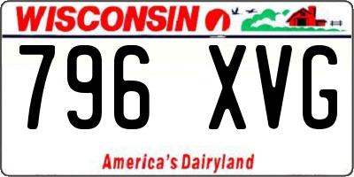 WI license plate 796XVG