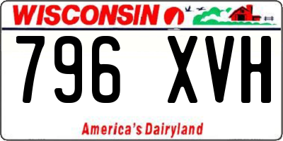 WI license plate 796XVH