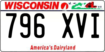WI license plate 796XVI