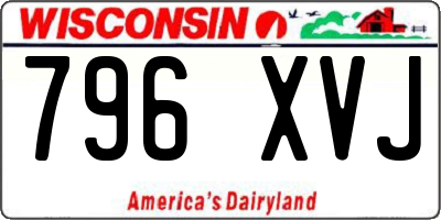 WI license plate 796XVJ