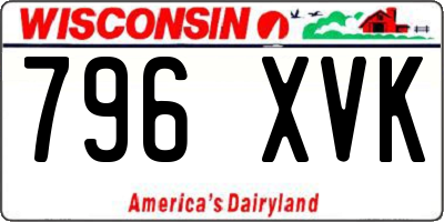 WI license plate 796XVK