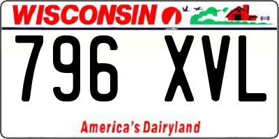WI license plate 796XVL
