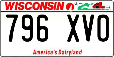 WI license plate 796XVO