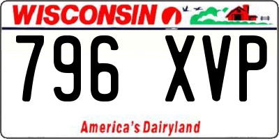 WI license plate 796XVP