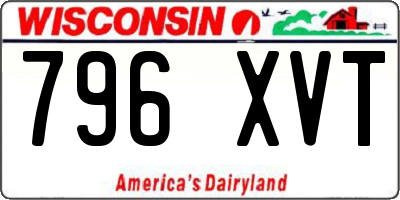 WI license plate 796XVT