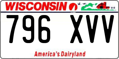 WI license plate 796XVV