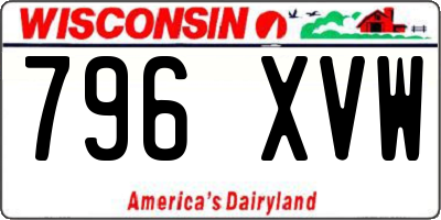 WI license plate 796XVW