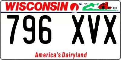 WI license plate 796XVX