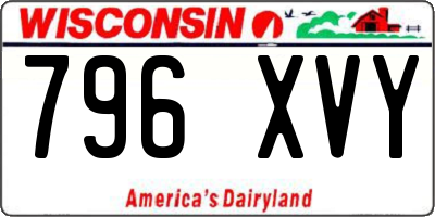 WI license plate 796XVY
