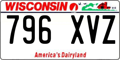 WI license plate 796XVZ