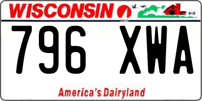 WI license plate 796XWA