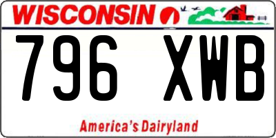 WI license plate 796XWB