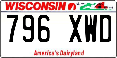 WI license plate 796XWD