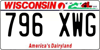 WI license plate 796XWG