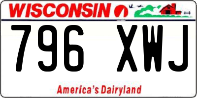 WI license plate 796XWJ